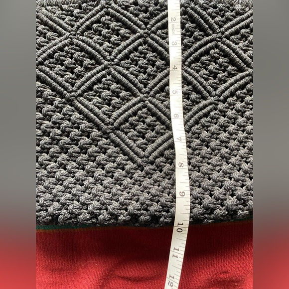 Vintage 1960’s Black Macrame Cord Shoulder Bag Purse! Excellent Condition! - Picture 6 of 10